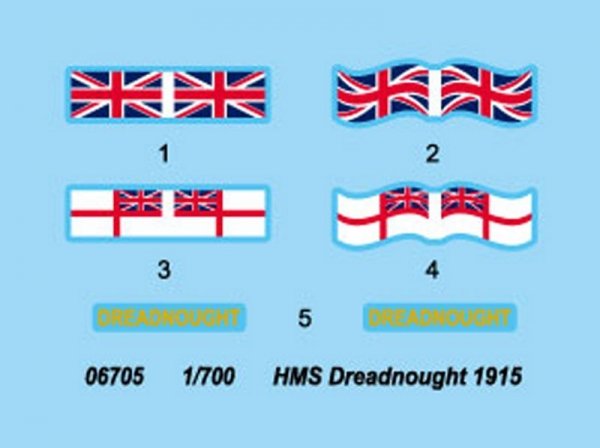 Trumpeter 06705 HMS DeadNought 1915 1/700