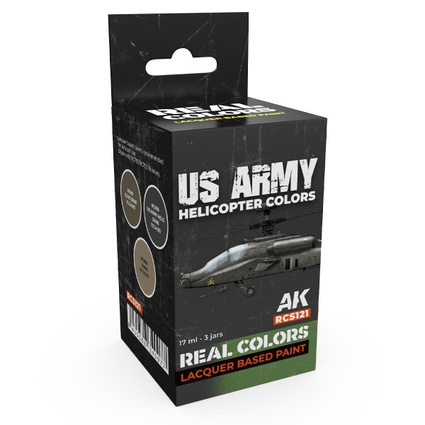 AK Interactive RCS121 US Army Helicopter Colors 3x17ml