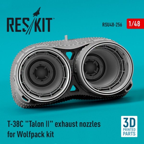 RESKIT RSU48-0256 T-38C &quot;TALON LL&quot; EXHAUST NOZZLES FOR WOLFPACK KIT (3D PRINTED) 1/48