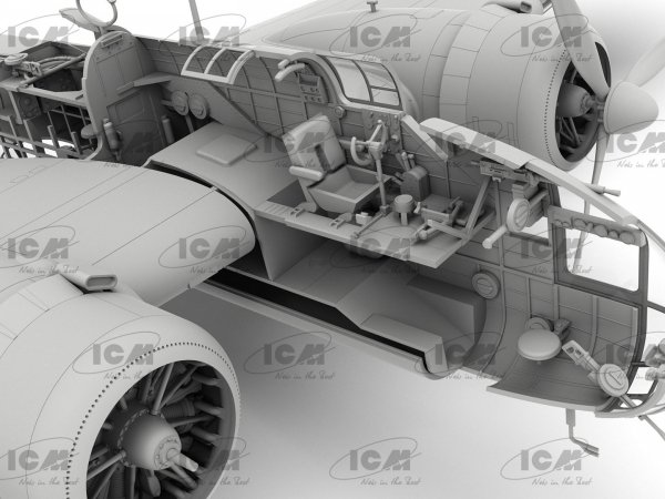 ICM 48352 HP.52 Hampden B.Mk.I WWII British bomber (100% new molds) 1/48