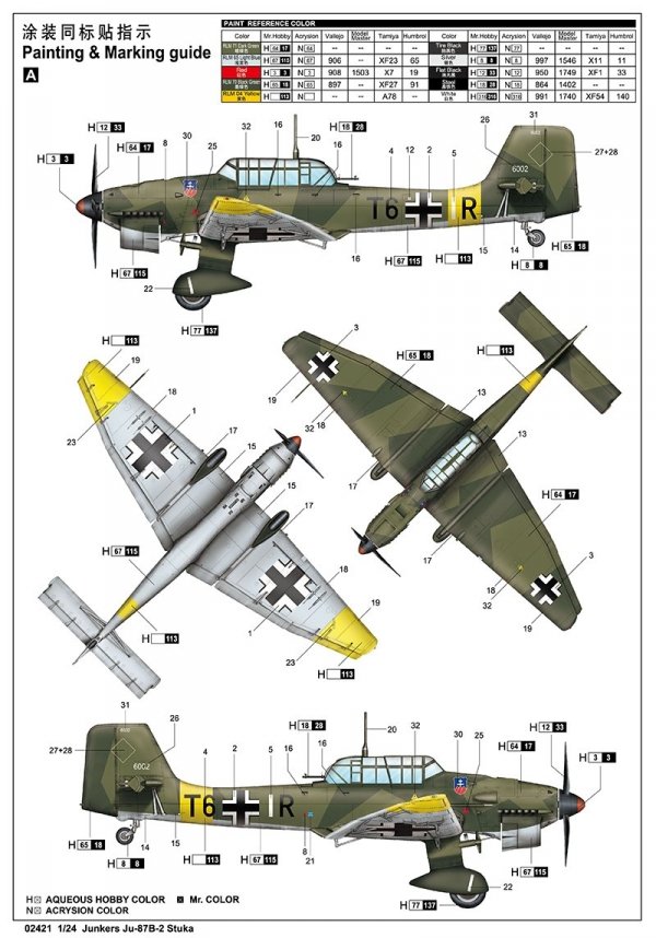 Trumpeter 02421 Junkers Ju-87B-2 Stuka 1/24