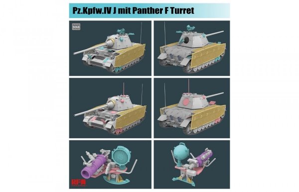 Rye Field Model 5068 Pz.Kpfw.IV J mit Panther F Turret 1/35