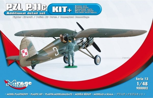 Mirage Hobby 900002 PZL P-11c Samolot myśliwski Pro Kit 1/48