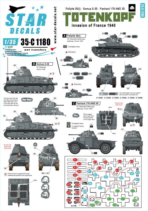 Star Decals 35-C1180 SS-Totenkopf 1/35