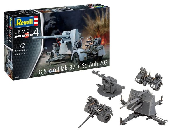 Revell 03325 8,8 cm Flak 37 + Sd.Anh.202 1/72