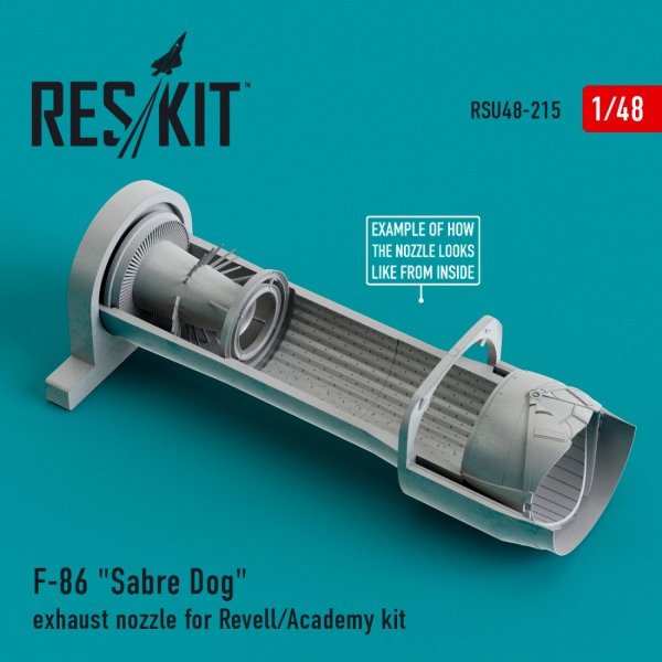 RESKIT RSU48-0215 F-86 SABRE DOG EXHAUST NOZZLE FOR REVELL/ACADEMY KIT 1/48