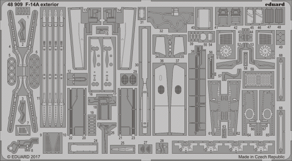 Eduard 48909 F-14A exterior TAMIYA 1/48