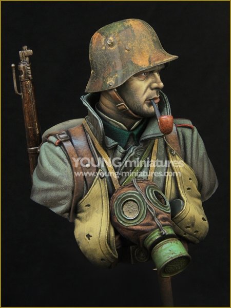 Young Miniatures YM1857 GERMAN STORMTROOPER WWI 1/10