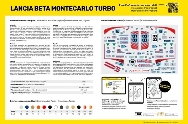 Heller 56741 STARTER KIT Lancia Beta Montecarlo Turbo 1/24