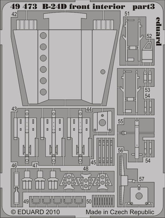 Eduard 49473 B-24D front interior 1/48 Revell Academy