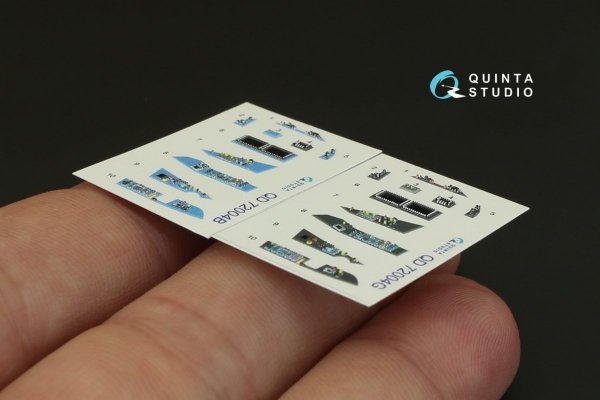 Quinta Studio QD72004 SU-57 3D-Printed &amp; coloured Interior on decal paper (for Zvezda kit)1/72