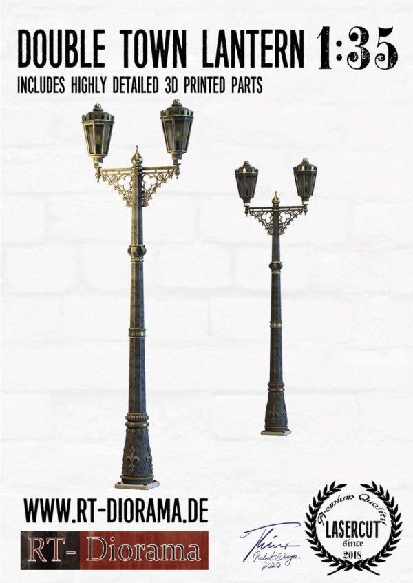 RT-Diorama 35672 Double Town Lantern Set (2pcs.) 1/35