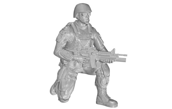 CMK F48331 Kneeling Soldier (on right knee), US Army Infantry Squad 2nd Division 1/48