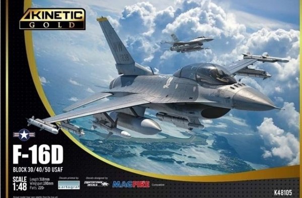 Kinetic K48105 F-16D Block 30/40/50 USAF 1/48