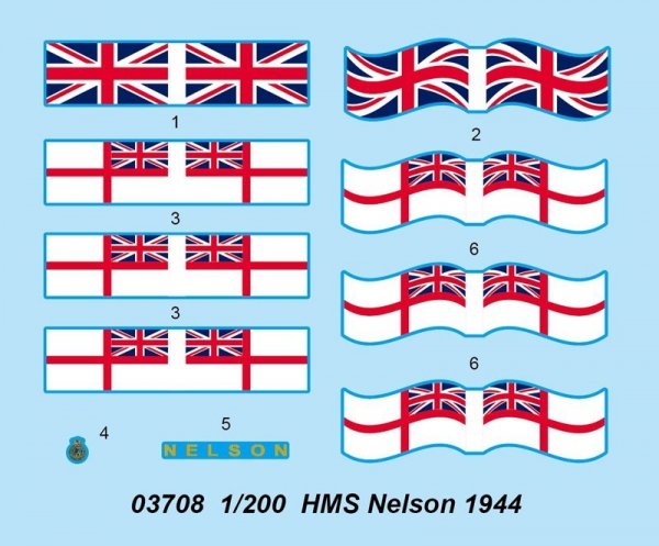 Trumpeter 03708 HMS Nelson 1944 (1:200)