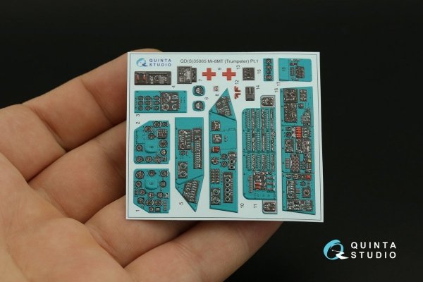 Quinta Studio QDS-35065 Mi-8MT 3D-Printed &amp; coloured Interior on decal paper (Trumpeter) (Small version) 1/35