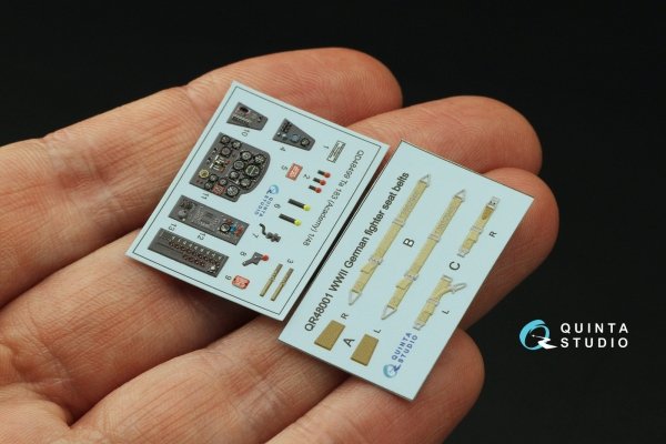 Quinta Studio QD48499 Ta 183 3D-Printed &amp; coloured Interior on decal paper (Academy) 1/48