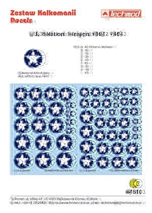 Techmod 48103 - US National Insignia 1942-1943 (1:48)