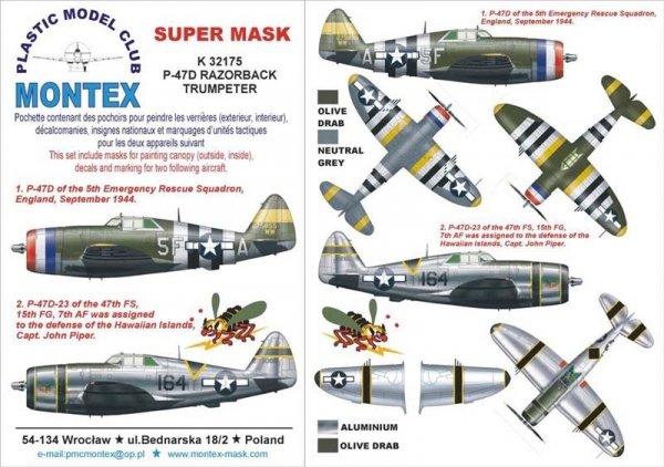 Montex K32175 P-47D RAZORBACK 1/32