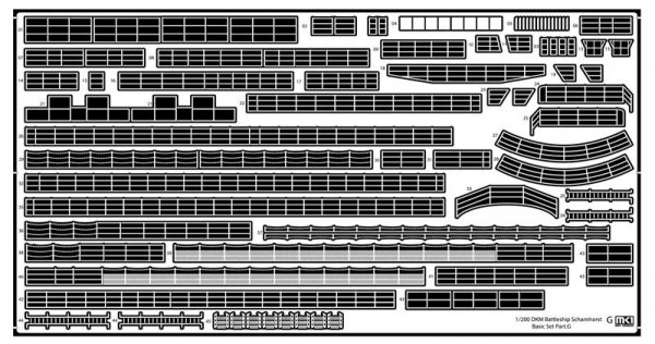 MK1 Design MD-20024 DKM Battleship SCHARNHORST DX PACK for Trumpeter 1/200