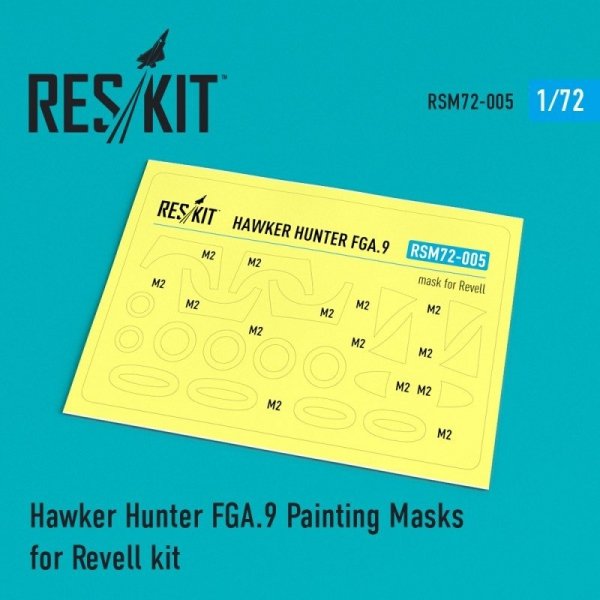 RESKIT RSM72-0005 Hawker Hunter FGA.9 Painting Masks for Revell kit 1/72