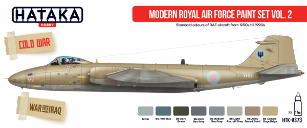 Hataka HTK-AS73 Modern Royal Air Force paint set vol. 2 (8x17ml)