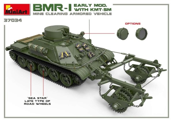 MiniArt 37034 BMR-1 EARLY MOD. WITH KMT-5M 1/35