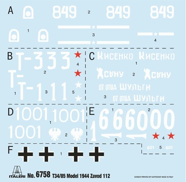 Italeri 6758 T34/85 Zavod 112 -1944 1/35