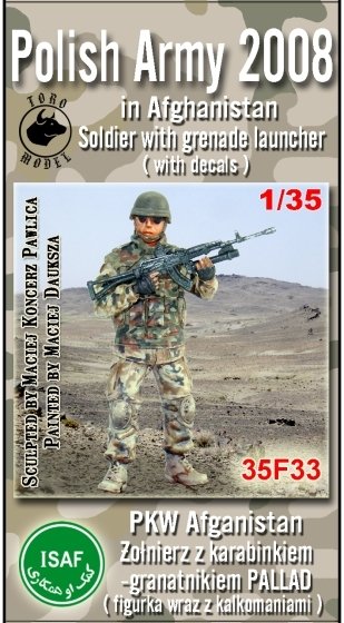 Toro 35F33 PKW Afganistan - Żołnierz z Karabikiem-Granatnikiem Pallad 1/35