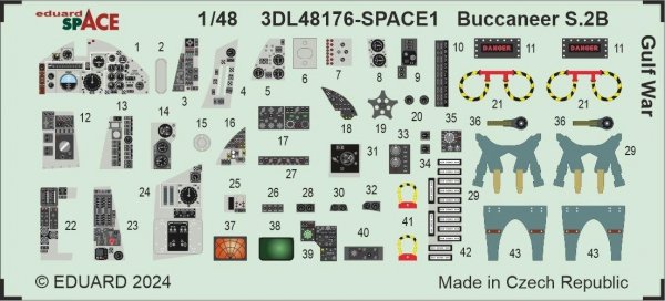 Eduard 3DL48176 Buccaneer S.2B Gulf War SPACE AIRFIX 1/48