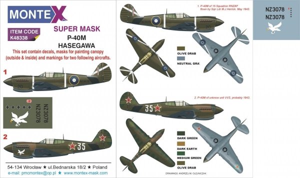 Montex K48338 P-40M 1/48