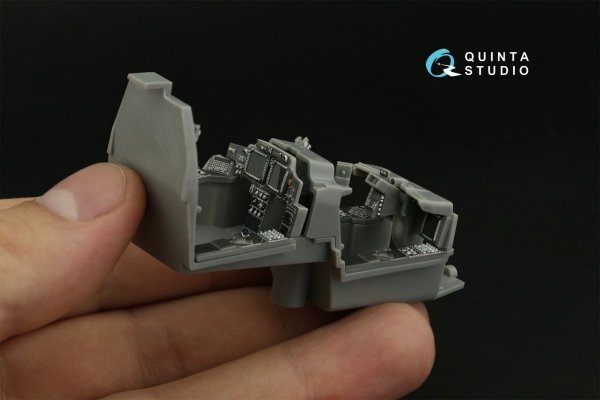 Quinta Studio QDS-48362 AH-64D 3D-Printed &amp; coloured Interior on decal paper (Hasegawa) (Small version) 1/48