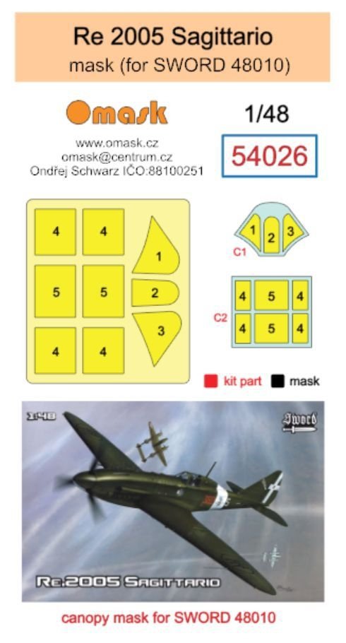 Omask 54026 Re 2005 Sagittario mask (for Sword 48010) 1/48