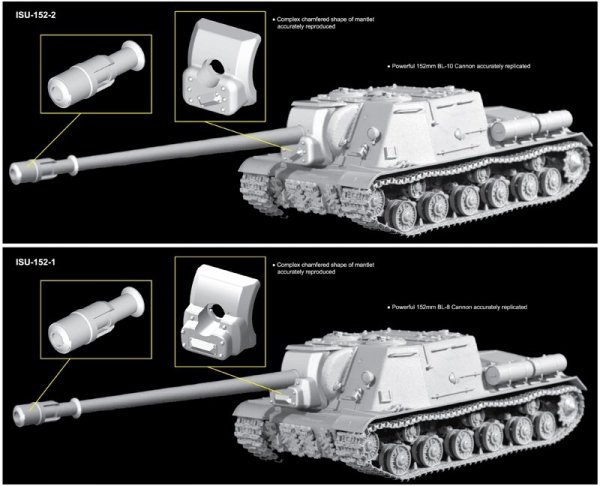 Dragon 6796 ISU-152-2 155mm BL-10 Cannon 2in1 (1:35)