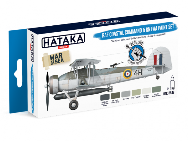 Hataka HTK-BS49 BLUE LINE – RAF Coastal Command &amp; RN FAA paint set 6x17ml