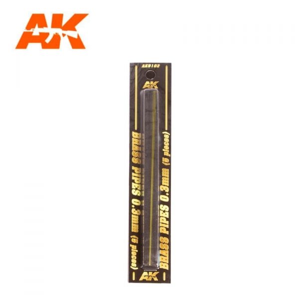 AK Interactive AK9102 BRASS PIPES 0.3MM Ø. 5 UNITS.