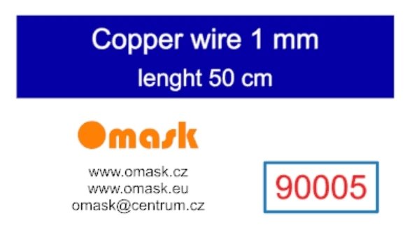 Omask 90005 Copper wire 1,0 mm lenght 50 cm