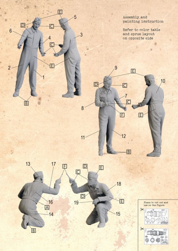 Das Werk DW32101 German Mechanics WW2  with Technical Drawings 1/32