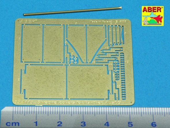 Aber 35A115 Aditional shrapnel covers for Panther Ausf.G (1:35)