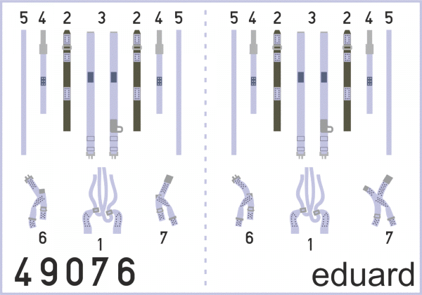 Eduard 49076 F-4J seatbelts SUPERFABRIC 1/48 ACADEMY