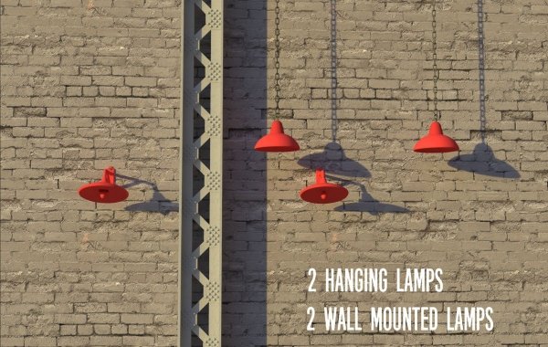 RT-Diorama 35653 3D Resin Print: Industrial Lamps 1/35