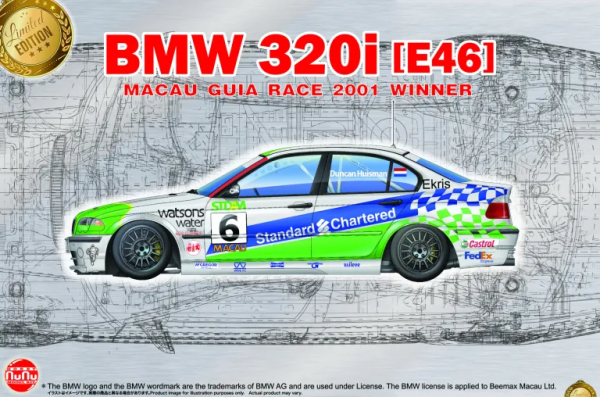 Nunu PN24041 BMW 320i E46 2001 Macau Gear Race Winner