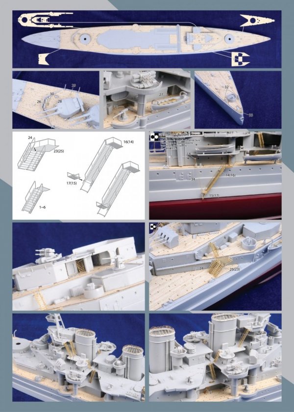 MK1 Design MD-35008 Repulse Wooden Deck TRU 1/350