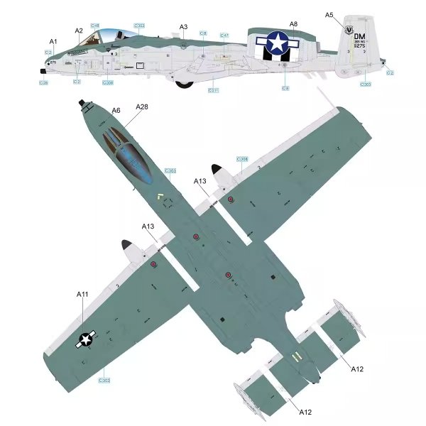 Great Wall Hobby S7211 USAF A-10C Demo Team DAVIS-MONTHAN Air Force Base 2020 Limited Edition 1/72