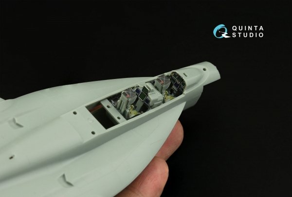 Quinta Studio QD72075 F/A-18F Late, E/A-18G 3D-Printed &amp; coloured Interior on decal paper (Academy) 1/72