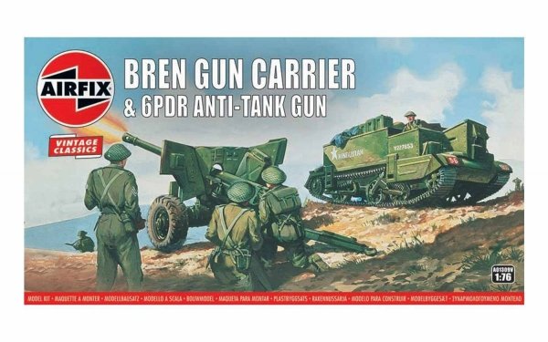Airfix A01309V Vintage Classics - Bren Gun Carrier &amp; 6pdr Anti Tank Gun 1:76