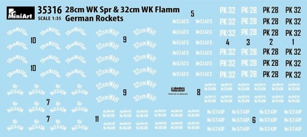 MiniArt 35316 GERMAN ROCKETS 28cm WK Spr &amp; 32cm WK FLAMM 1/35