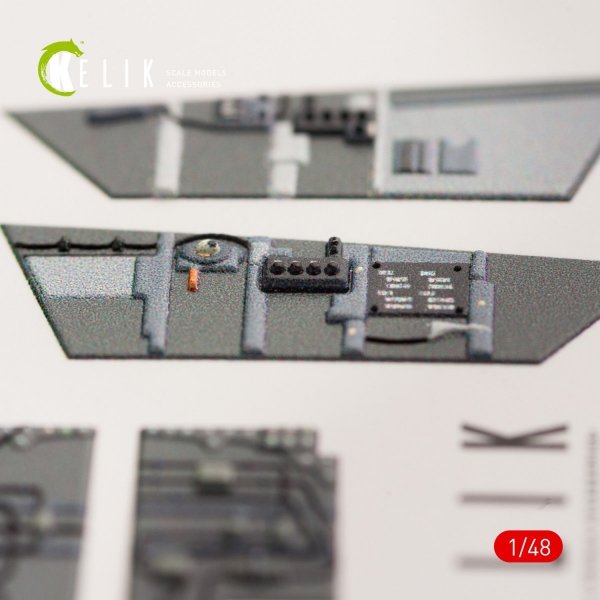 KELIK K48033 F/A-18B &quot;HORNET&quot; INTERIOR 3D DECALS FOR KINETIC KIT 1/48