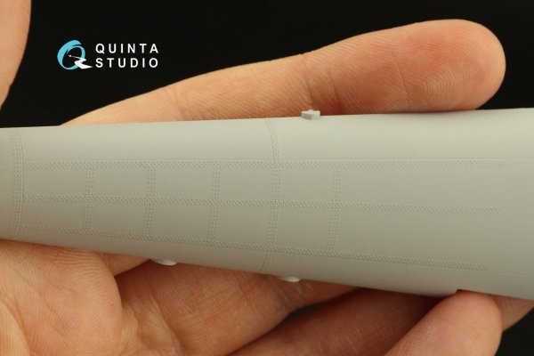 Quinta Studio QRV-031 Triple riveting rows (rivet size 0.10 mm, gap 0.4 mm, suits 1/72 scale), White color, total length 6.6 m/22 ft