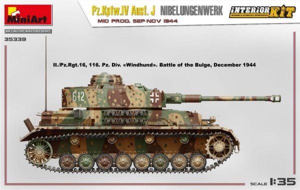 MiniArt 35339 Pz.Kpfw.IV Ausf. J Nibelungenwerk. MID PROD. SEP-NOV 1944 INTERIOR KIT 1/35